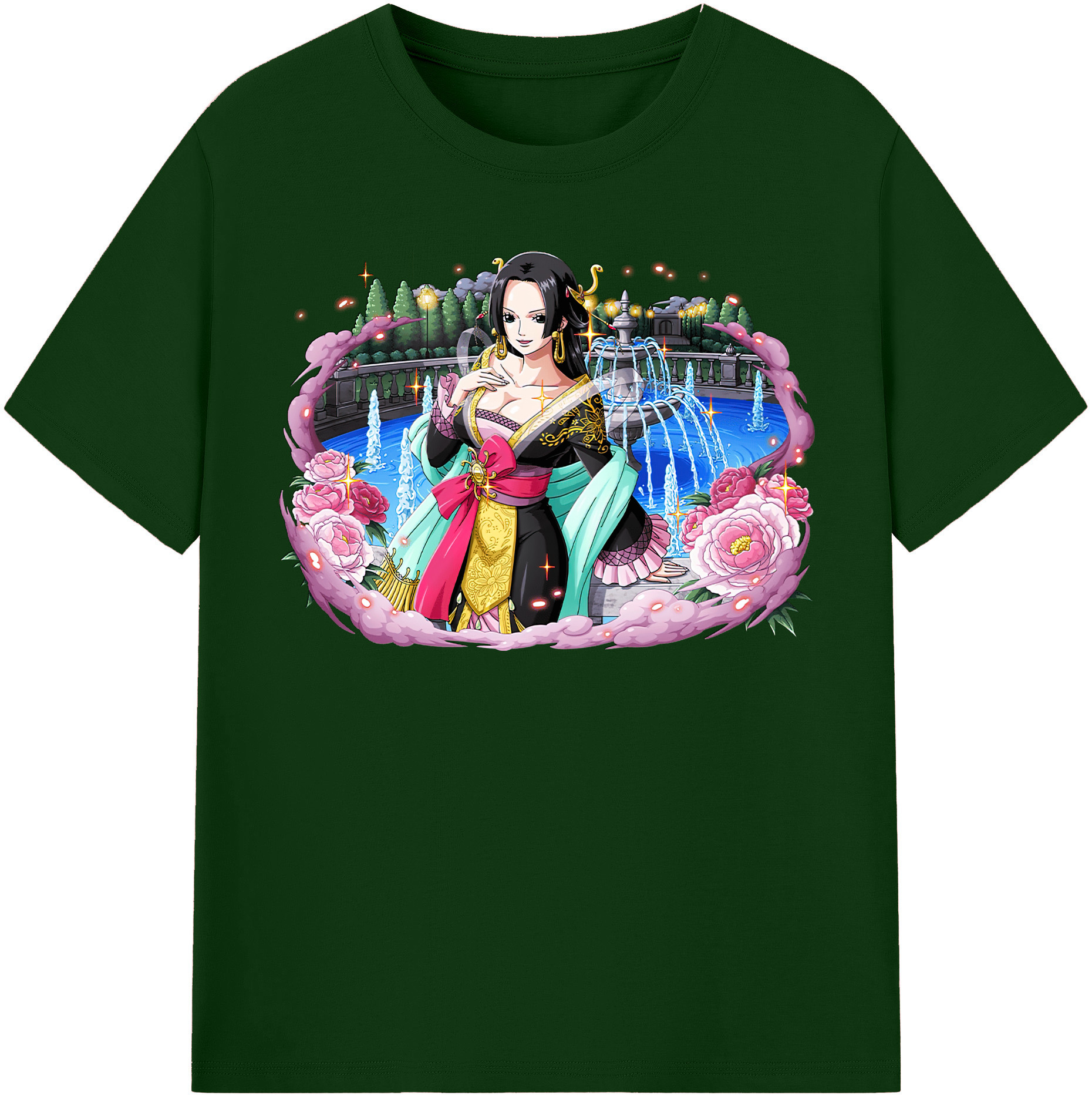 ワンピース ボア・ハンコック ONE PIECE Boa·Hancock 綿100％半袖Tシャツ（フロントプリント）